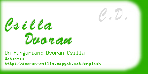 csilla dvoran business card